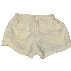 Back Beat Co Shorts Women's XS Cream Ivory 100% Linen Elastic Waist Pockets